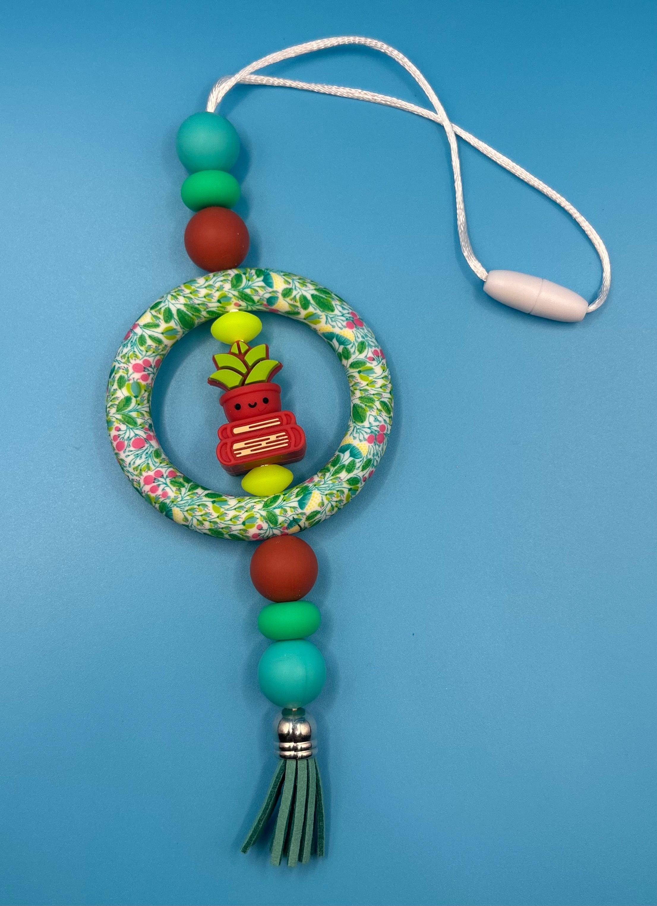 Book stack/Succulent Car Charm