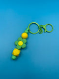 Green Flower Keychain