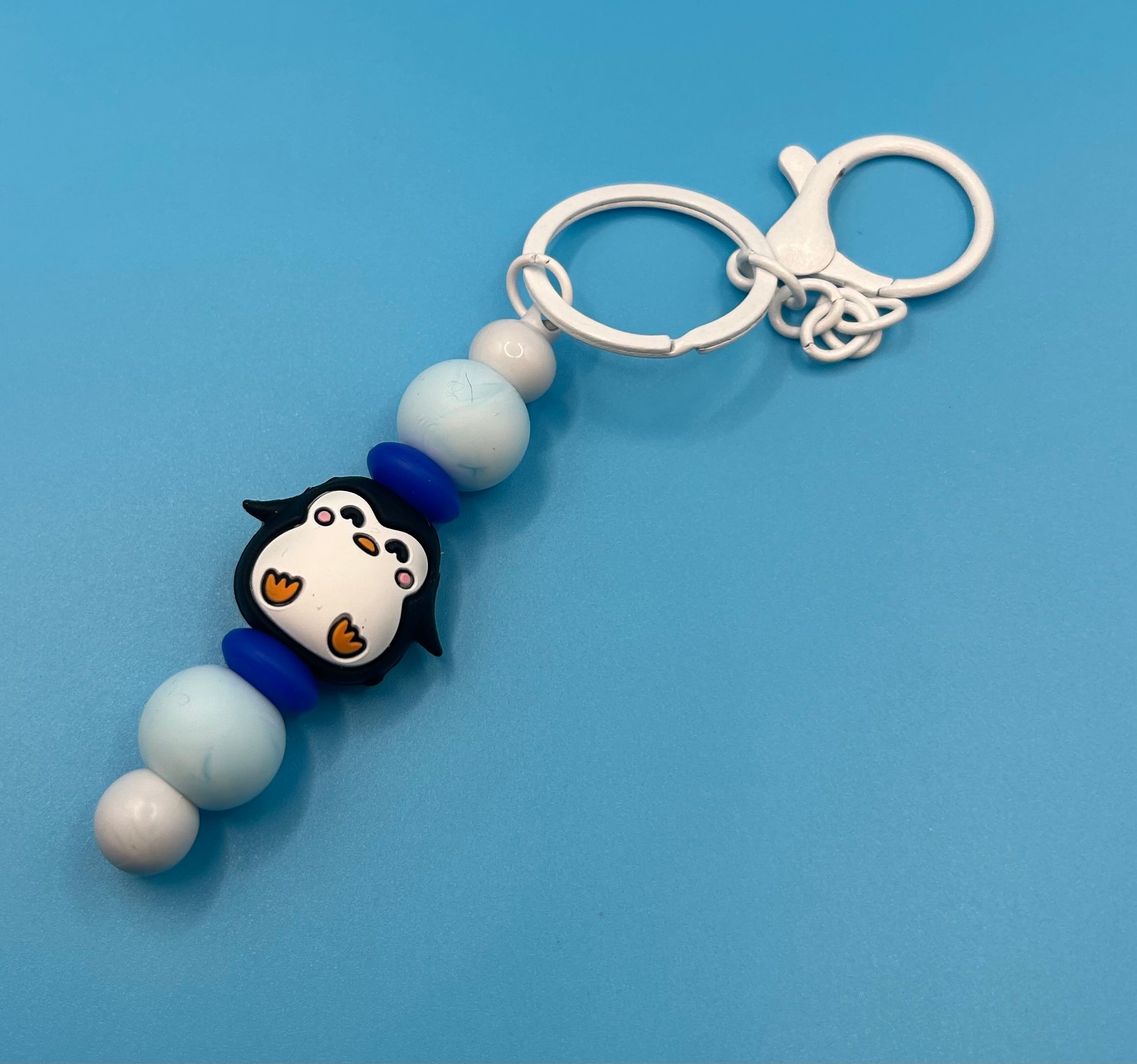 Light Blue Penguin Keychain