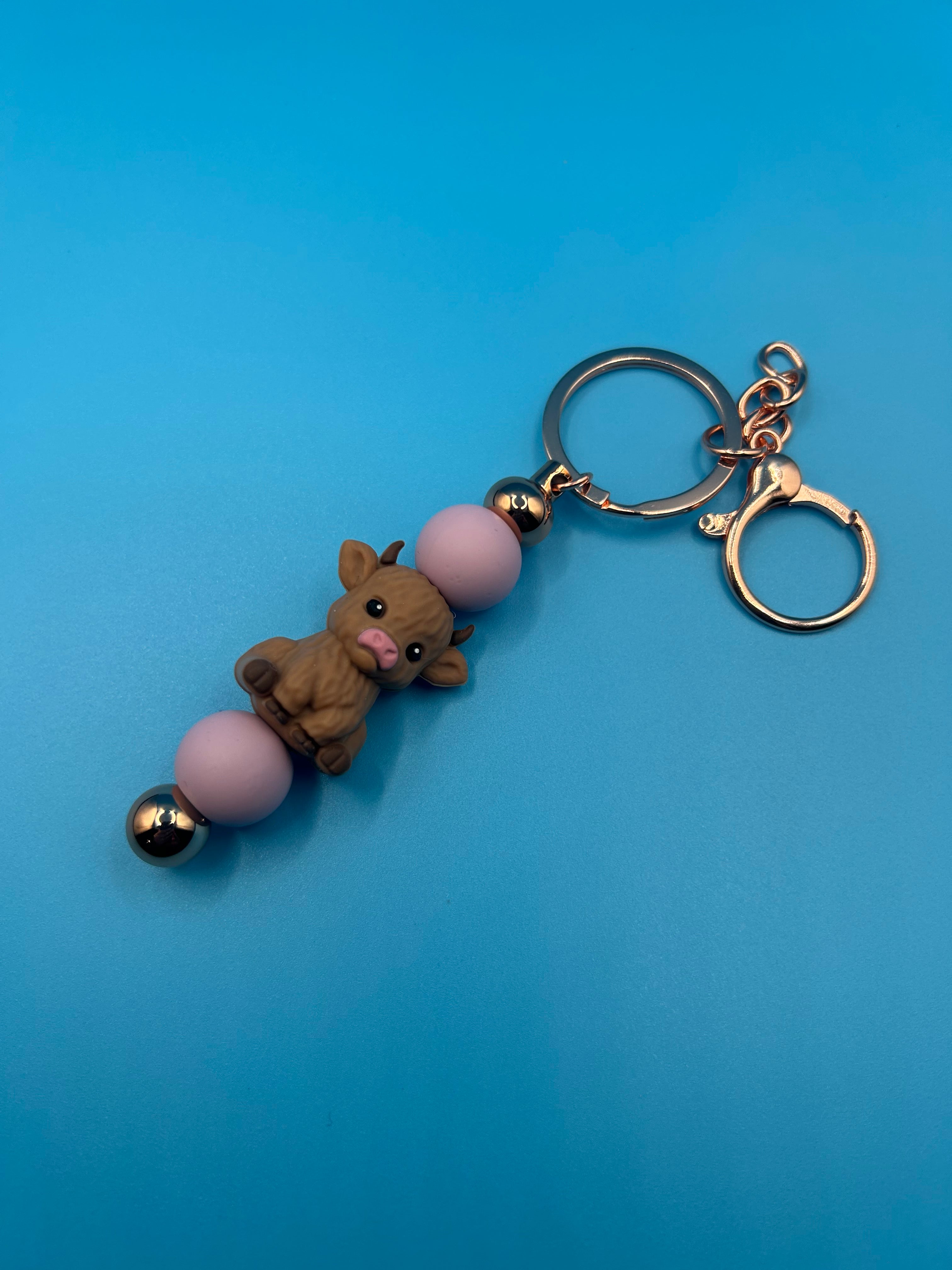 Highland Cow Keychain