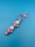 Purple Mickey Sprinkles Keychain