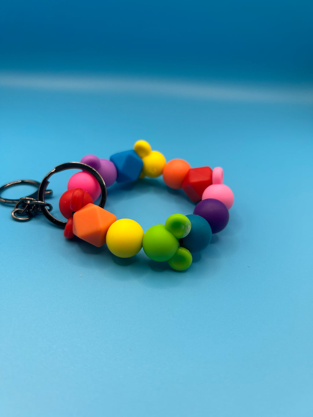 Rainbow Mickey Keychain