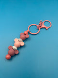 Mauve/Pink Mickey Keychain