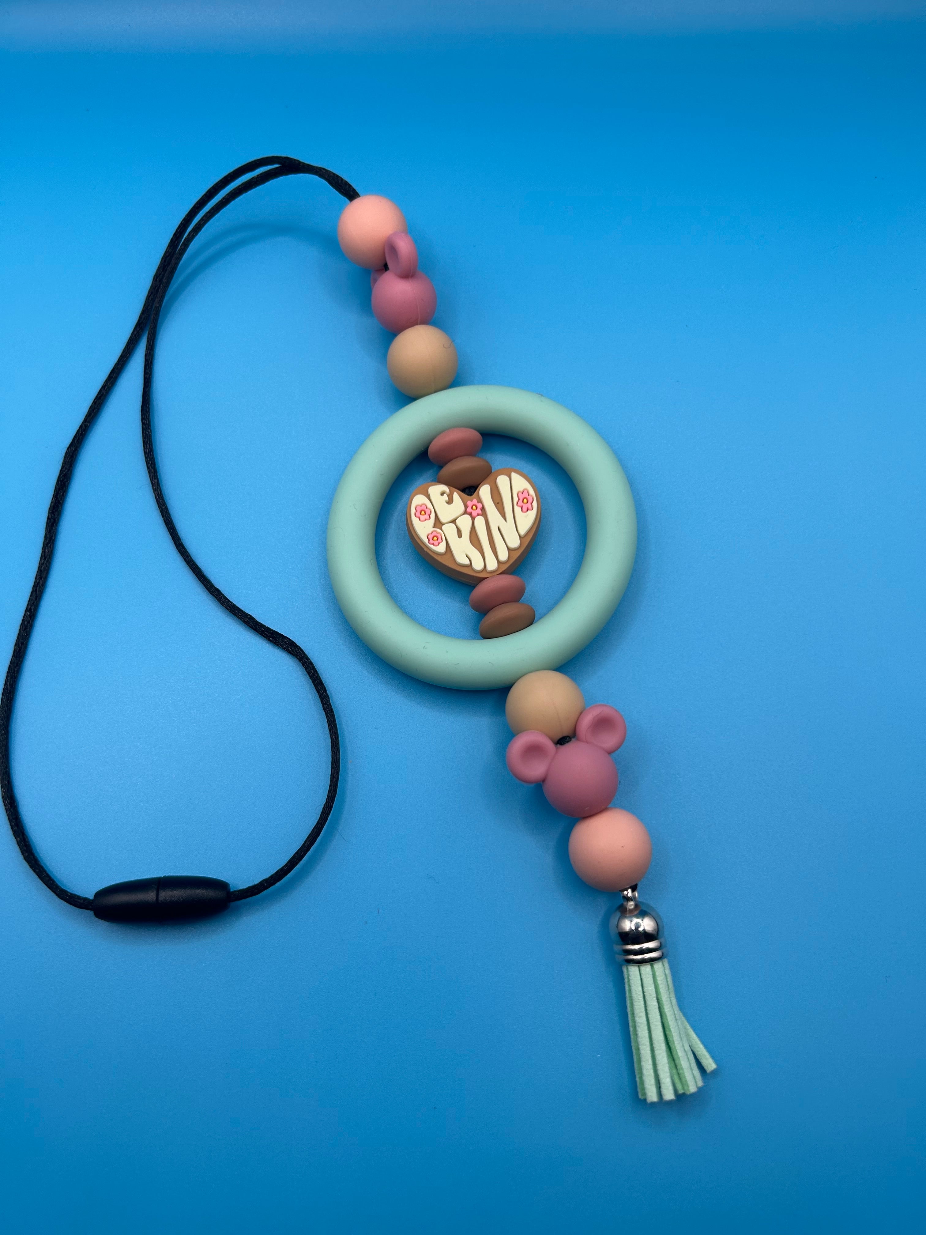 Mickey/Be Kind (teal) Car Charm