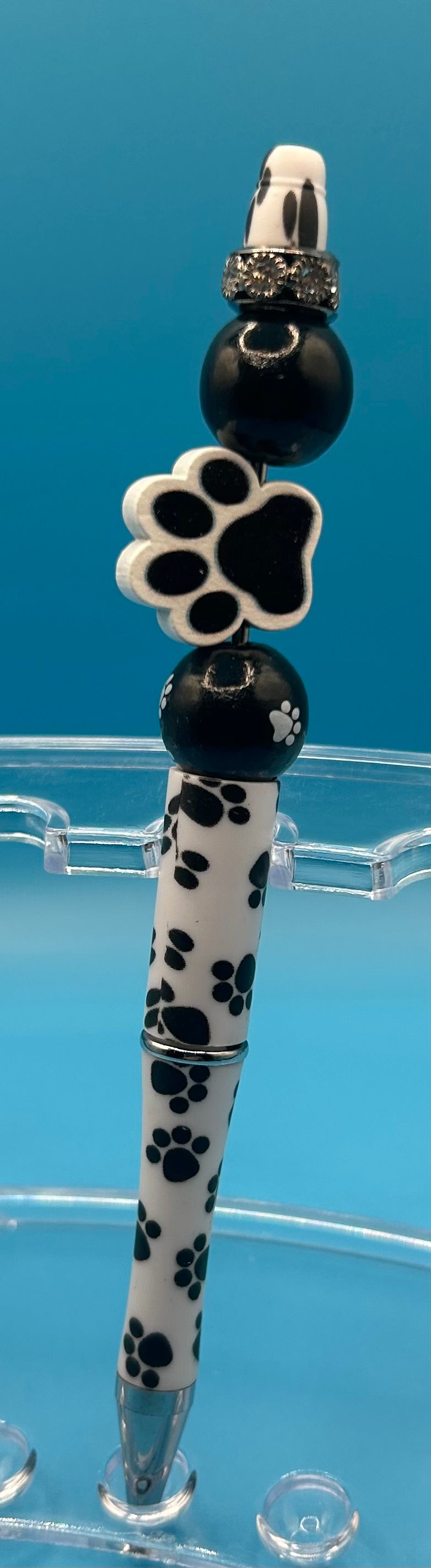 Black Pawprint Pen