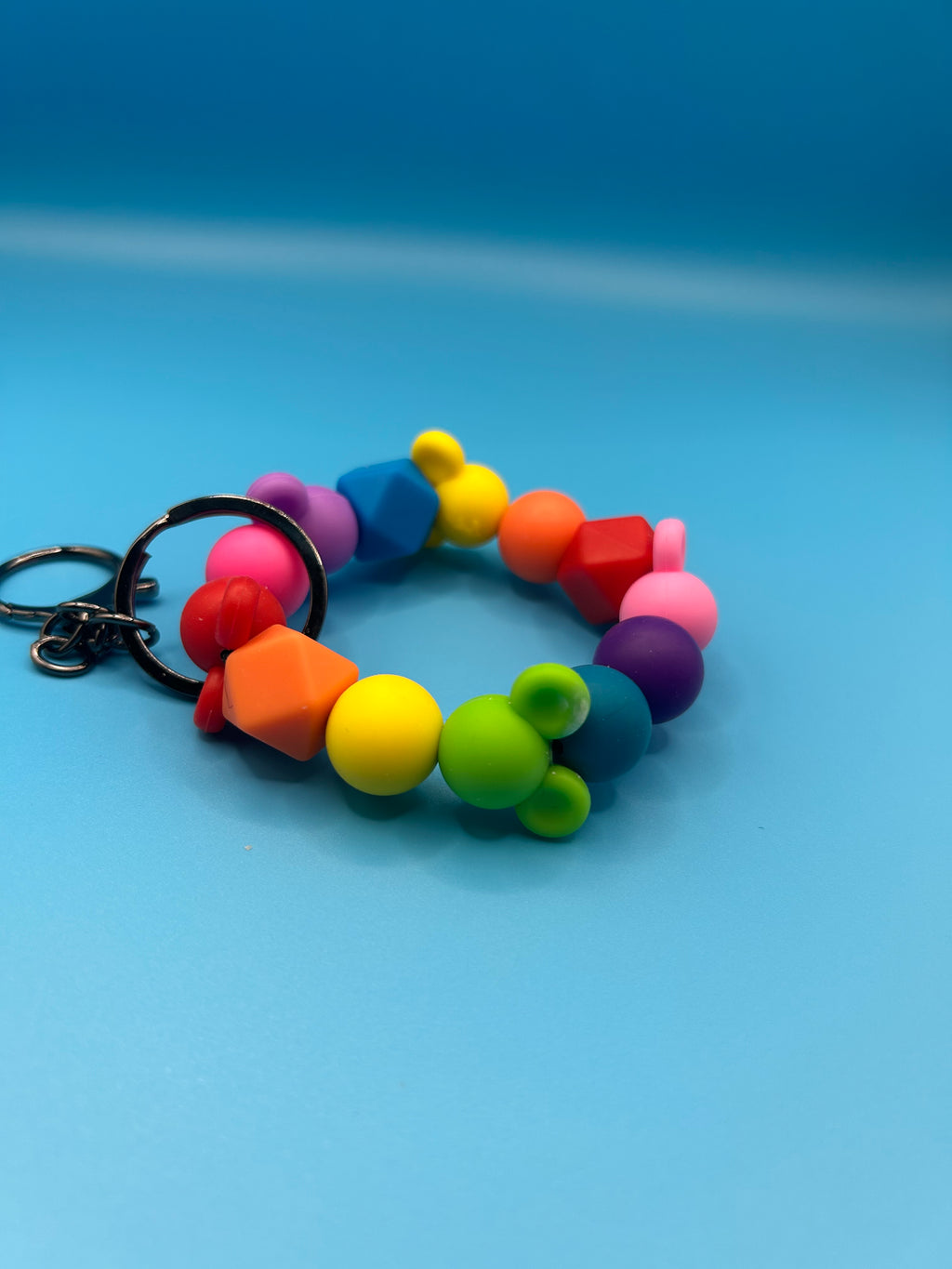 Rainbow Mickey Keychain