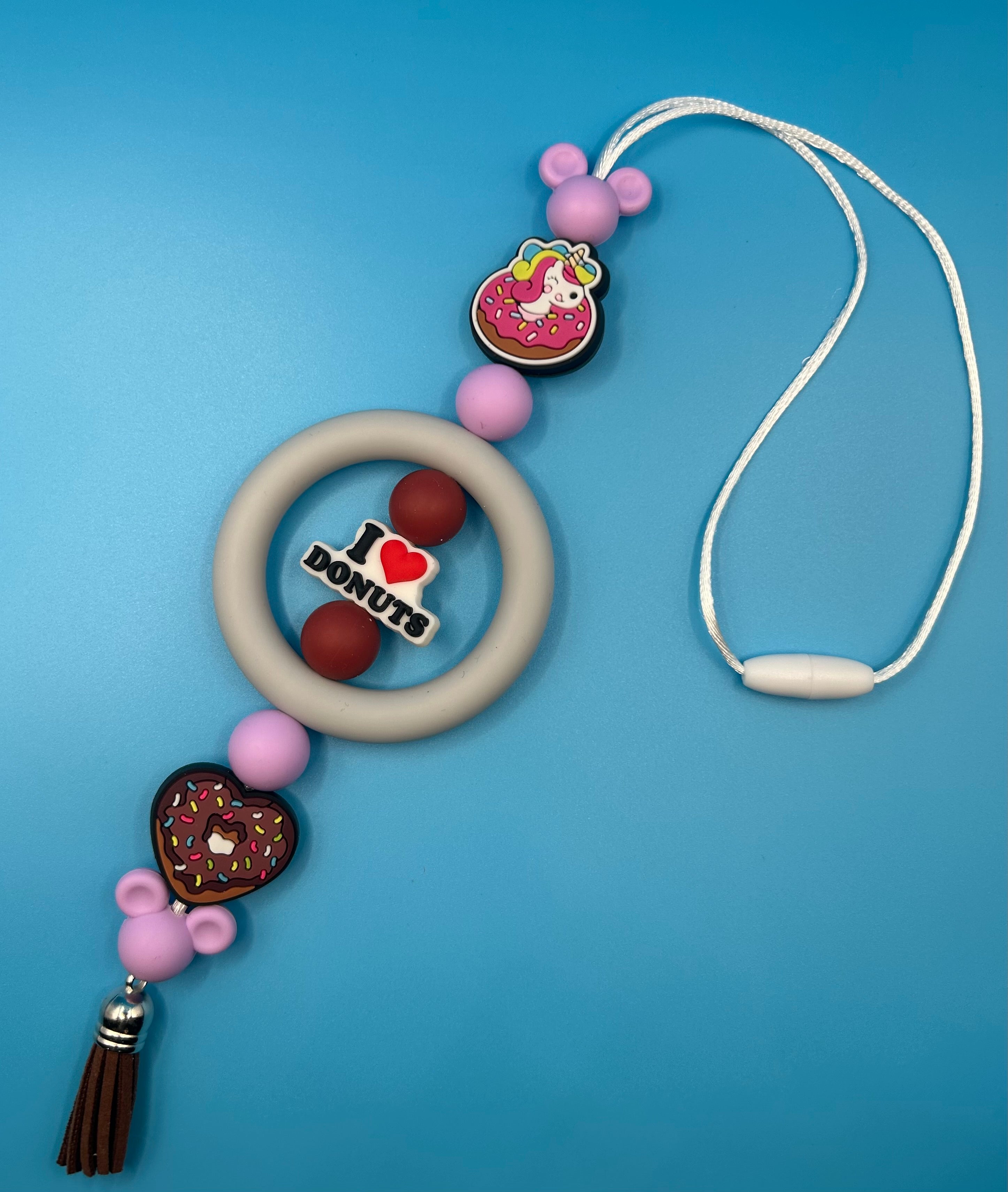 “I Love Donuts”/Mickey Car Charm