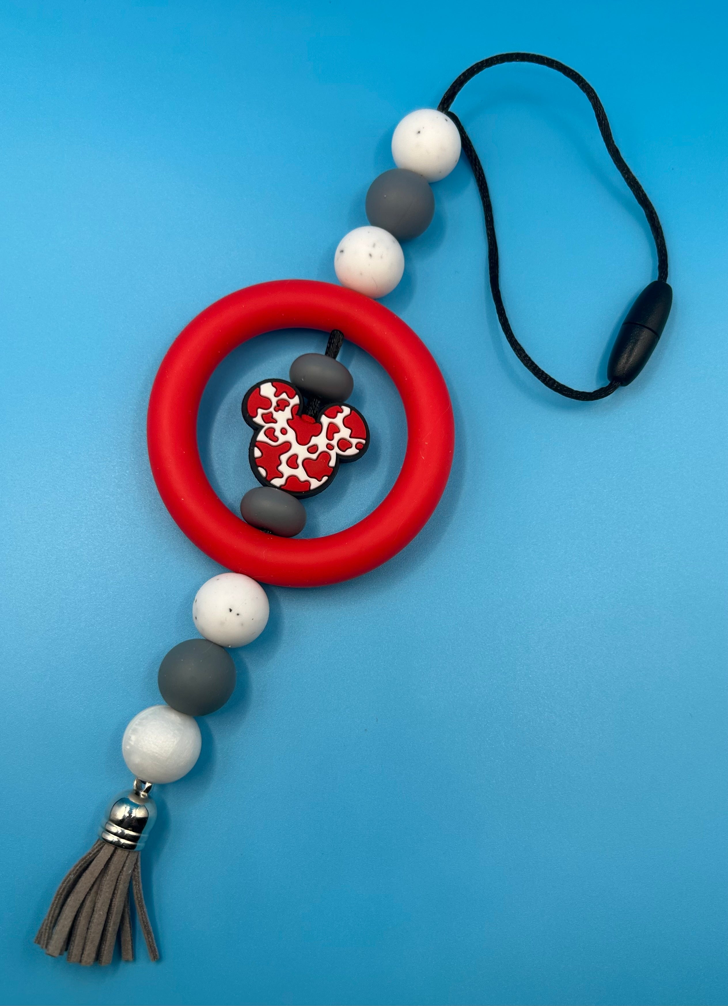 Red Mickey Car Charm