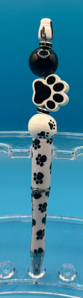 Black/White Pawprint Pen