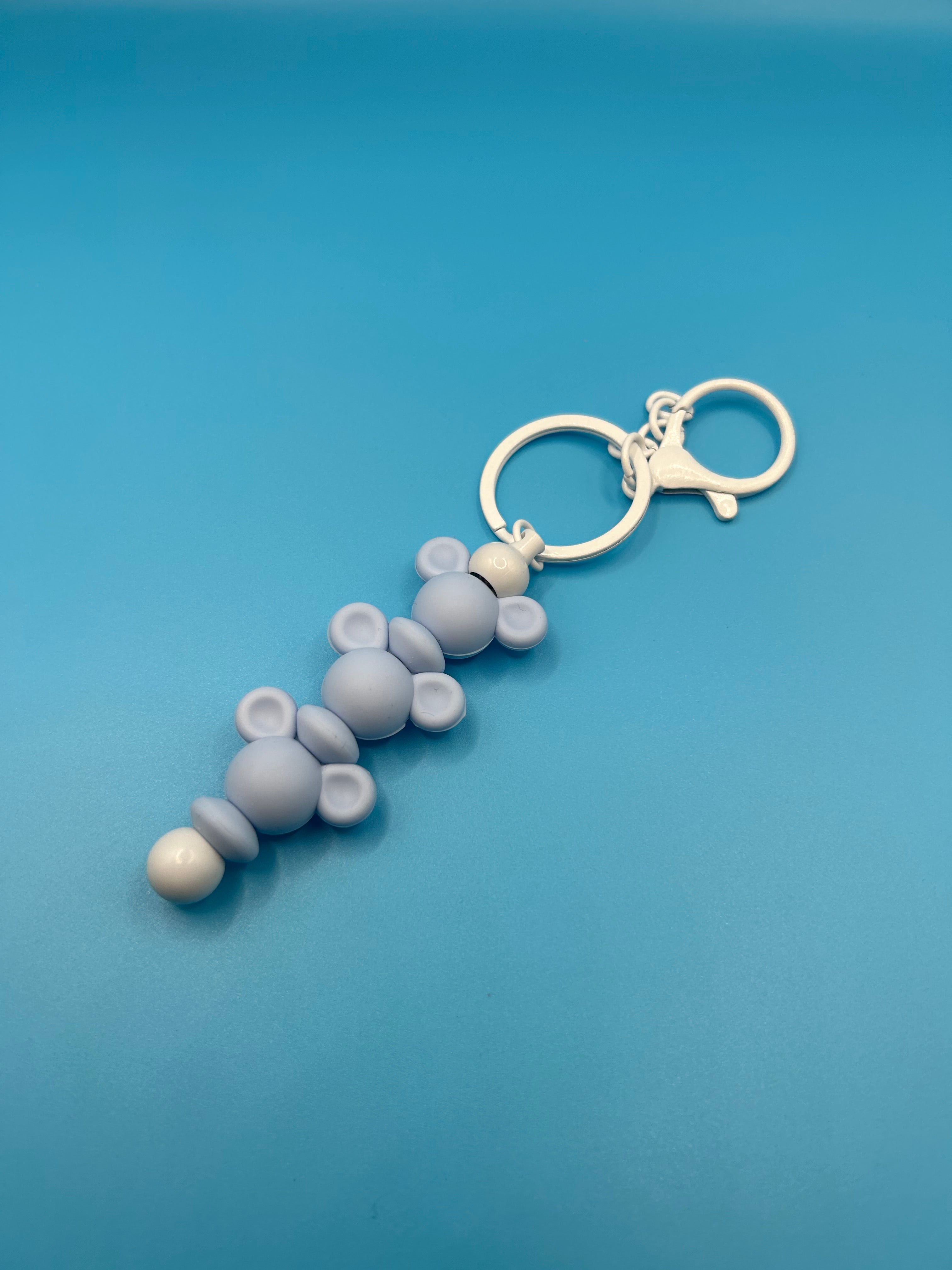Light Blue Mickey Keychain