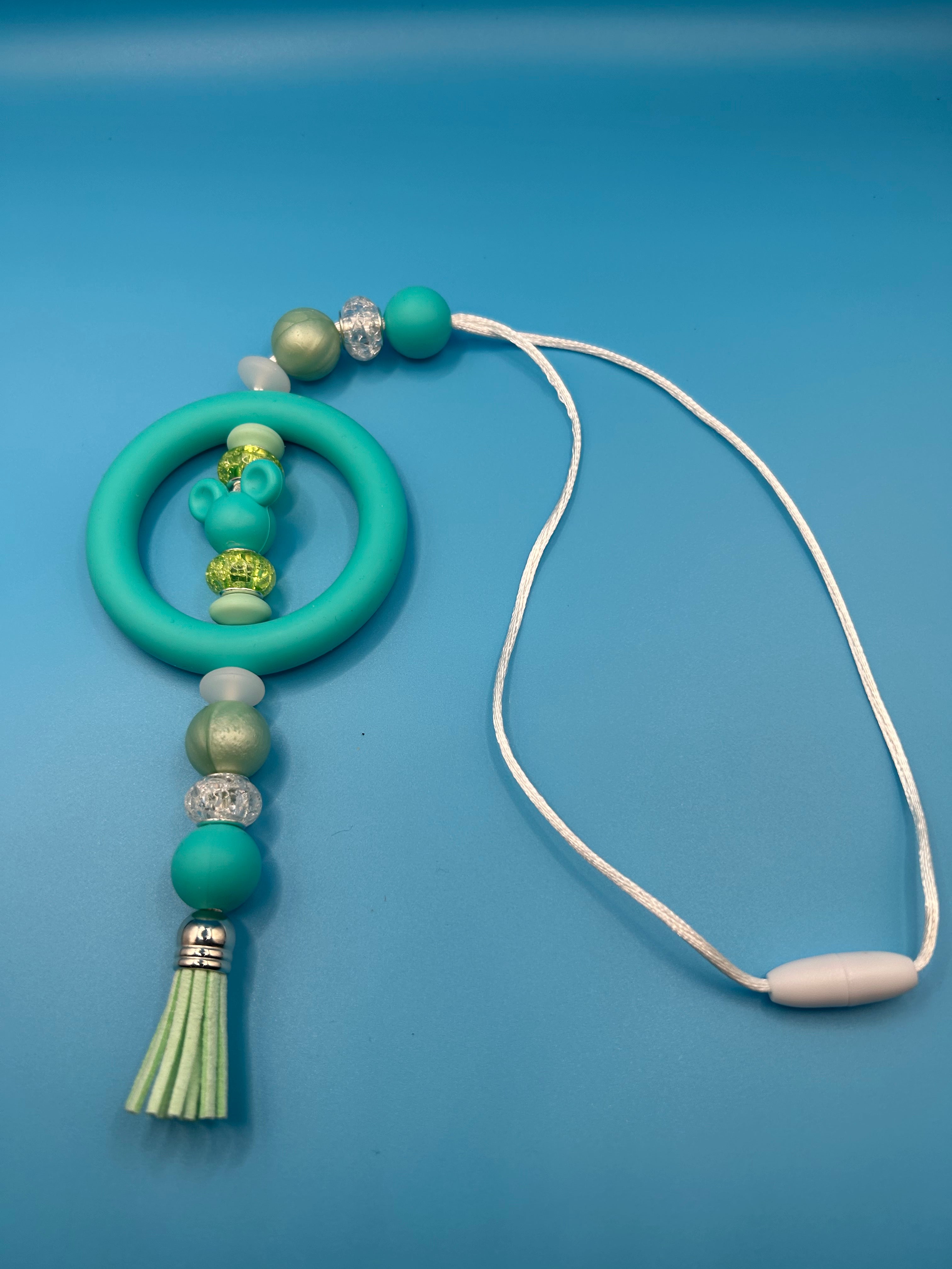 Teal Mickey Car Charm