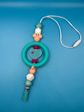 Teal Love Car Charm