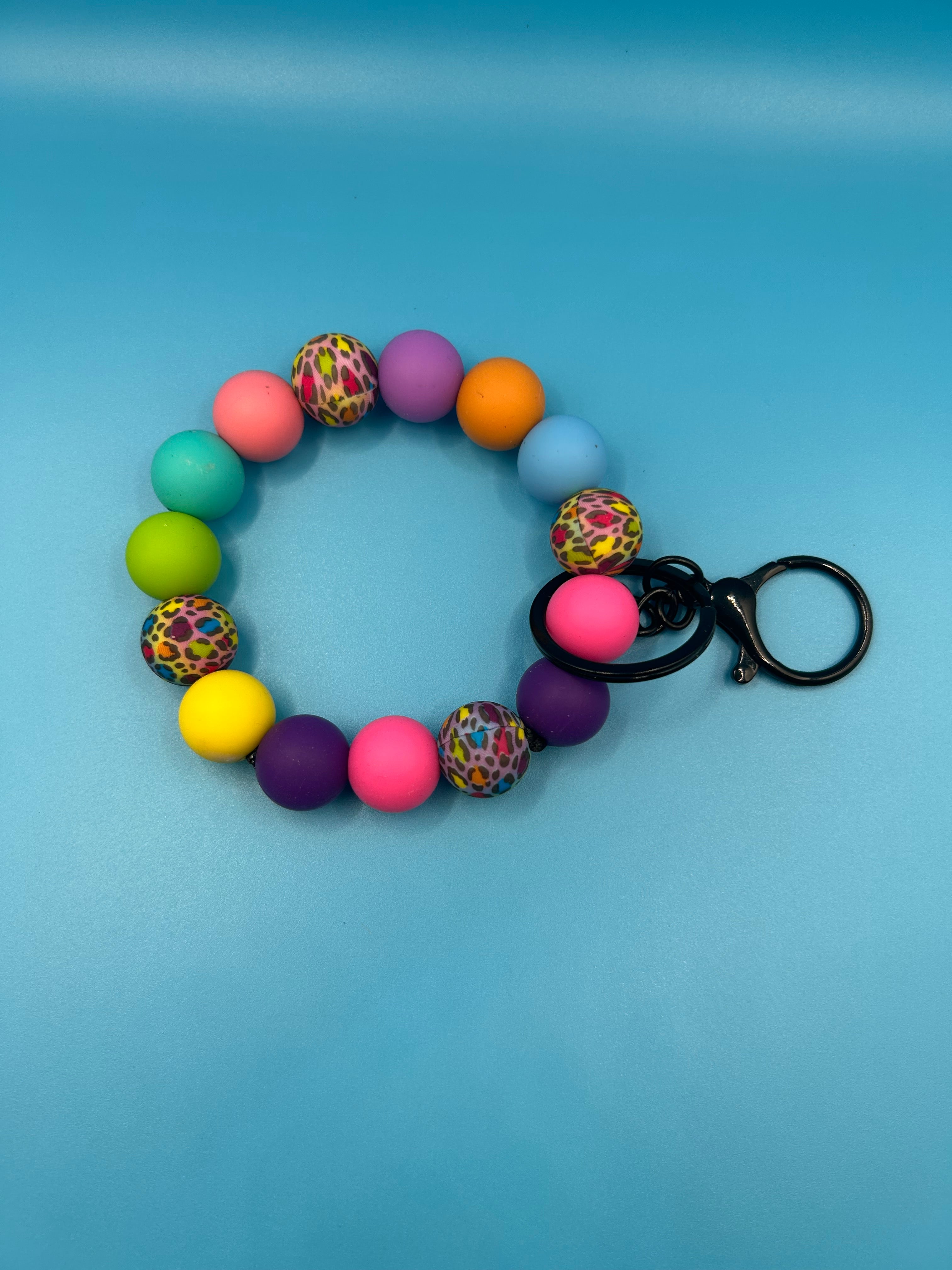 Rainbow/Cheetah Keychain